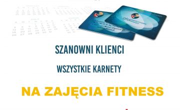 Przedłużenie karnetów na zajęcia fitness 